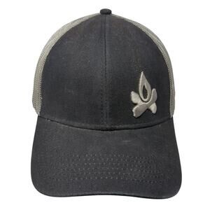 Camp Chef Snapback Trucker Hat Black One Size Adjustable Embroidered Mesh Back